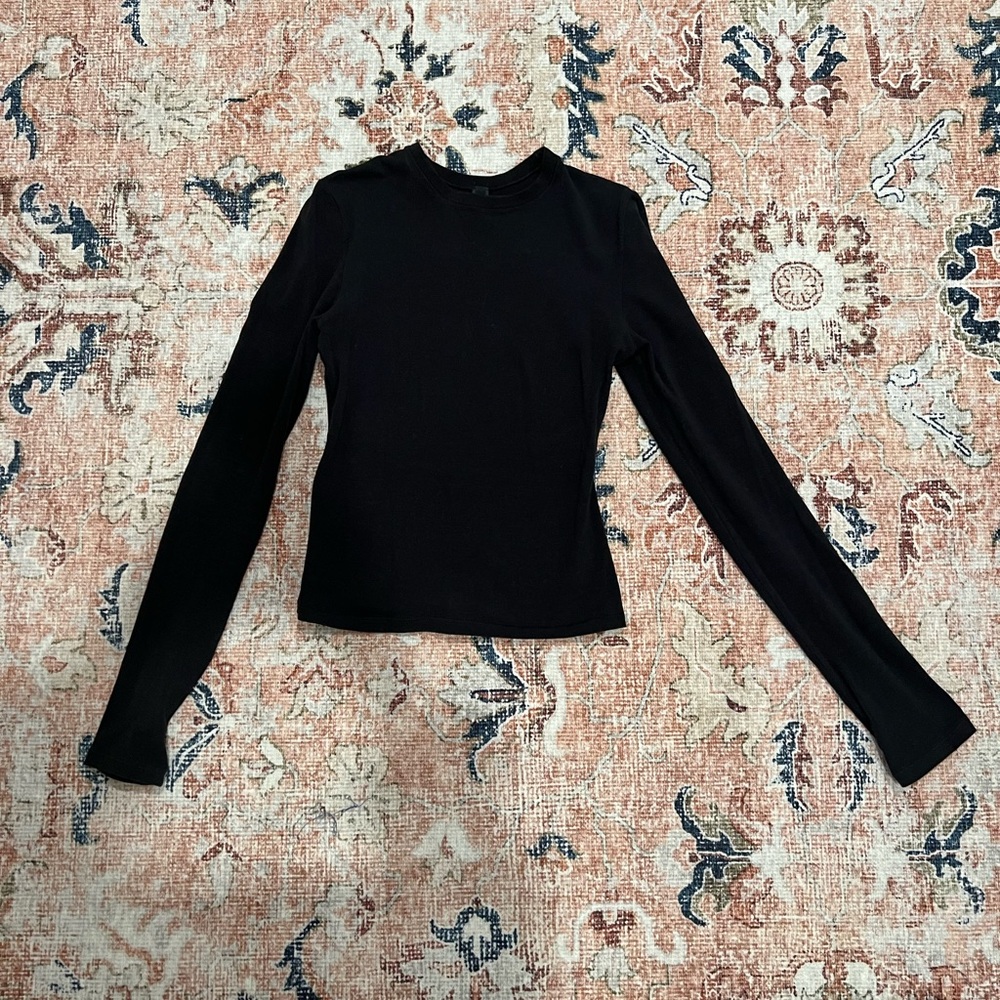 Skims Black Long Sleeve Women's Top